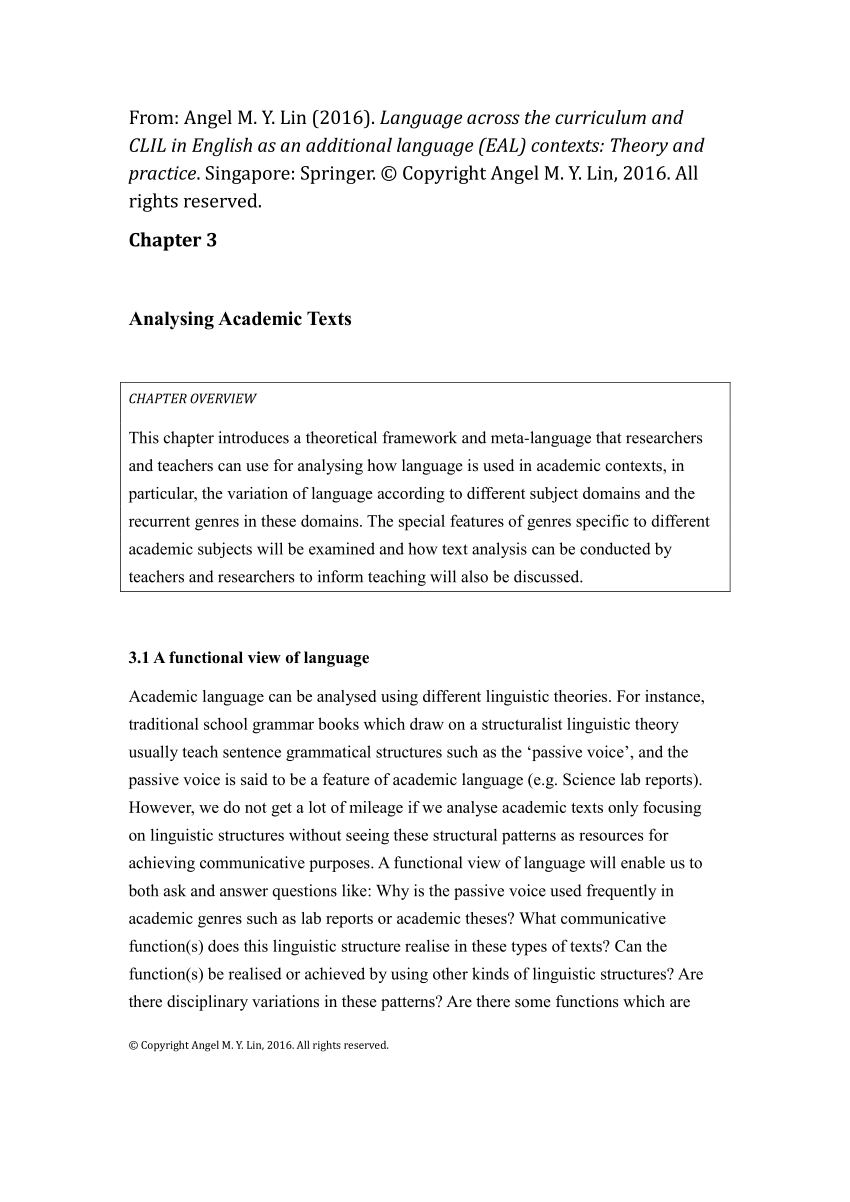 (PDF) Analysing Academic Texts
