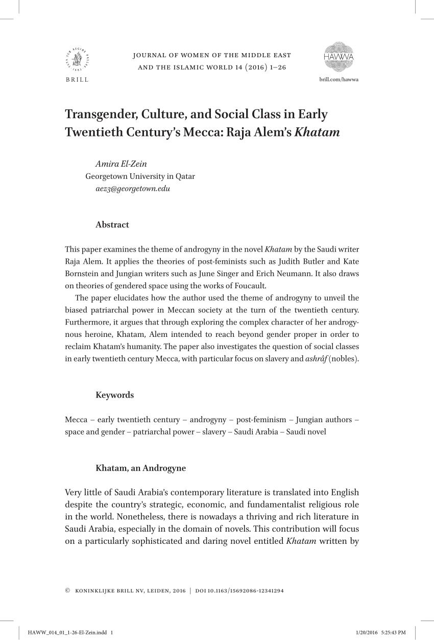 Pdf Transgender Culture And Social Class In Early Twentieth