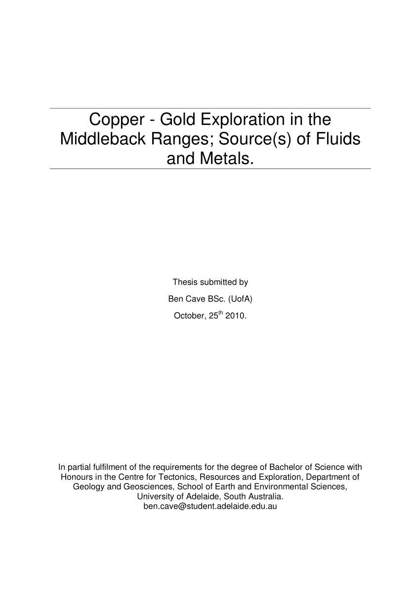 e thesis on copper