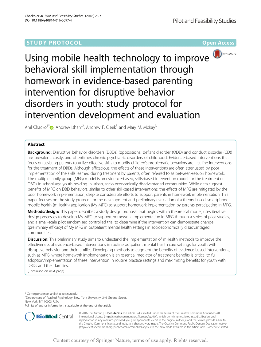 Online parent training platform for complementary treatment of disruptive  behavior disorders in attention deficit hyperactivity disorder: A  randomized controlled trial protocol