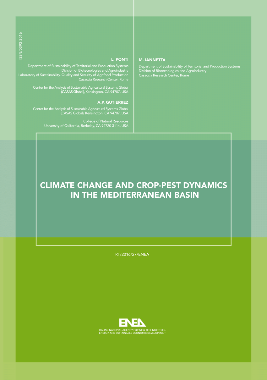 PDF) Climate change and crop-pest dynamics in the Mediterranean Basin