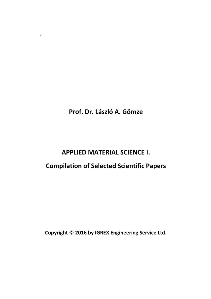 research papers on materials science
