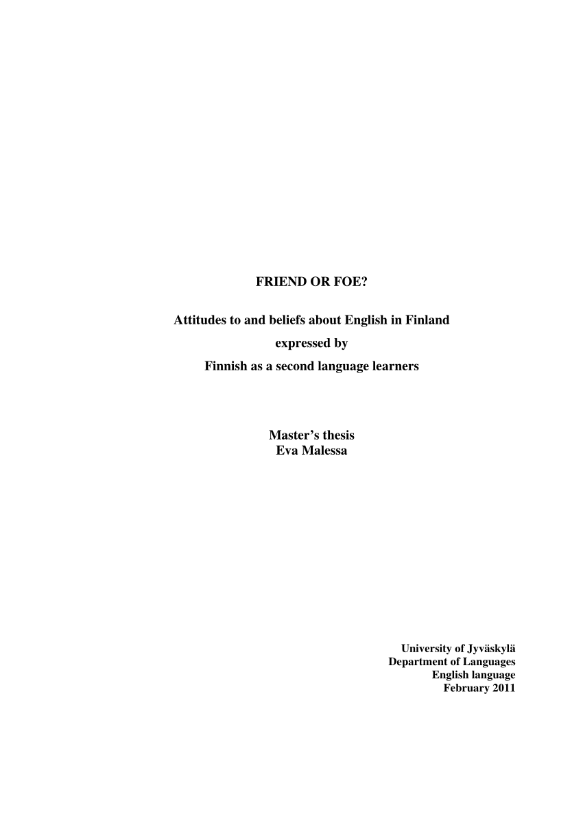 thesis in finnish language