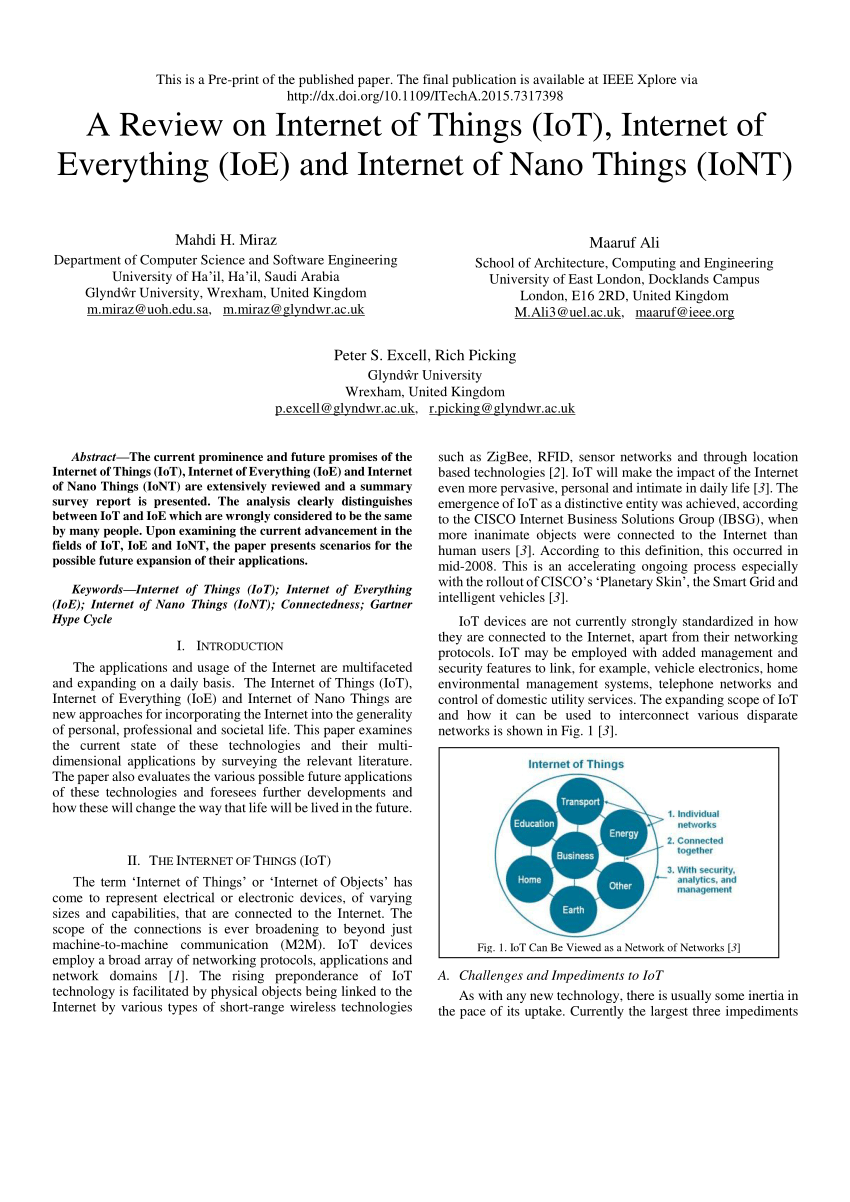 research paper about internet of things