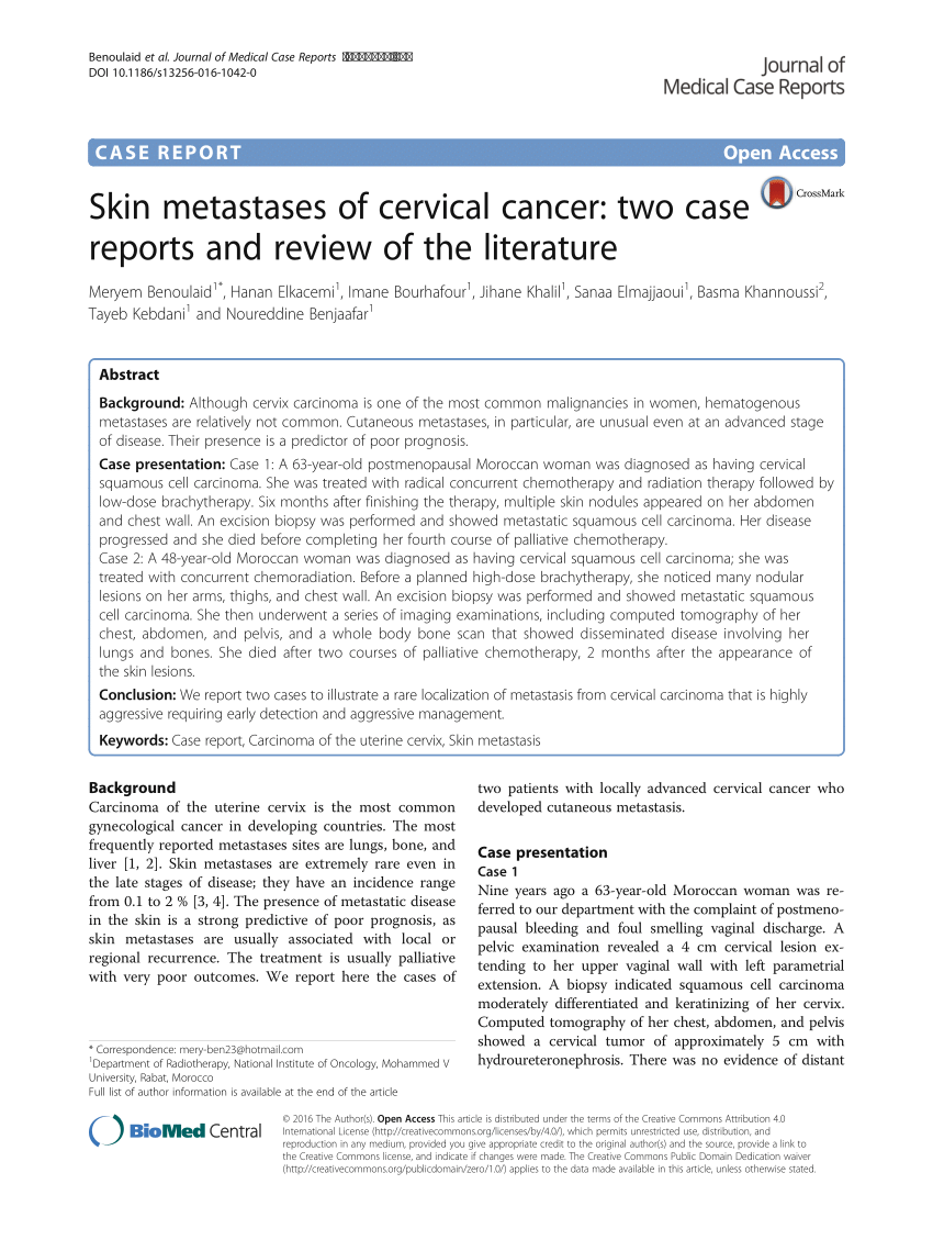 cervical cancer research paper pdf