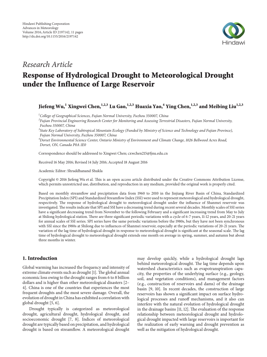 hydrological drought essay