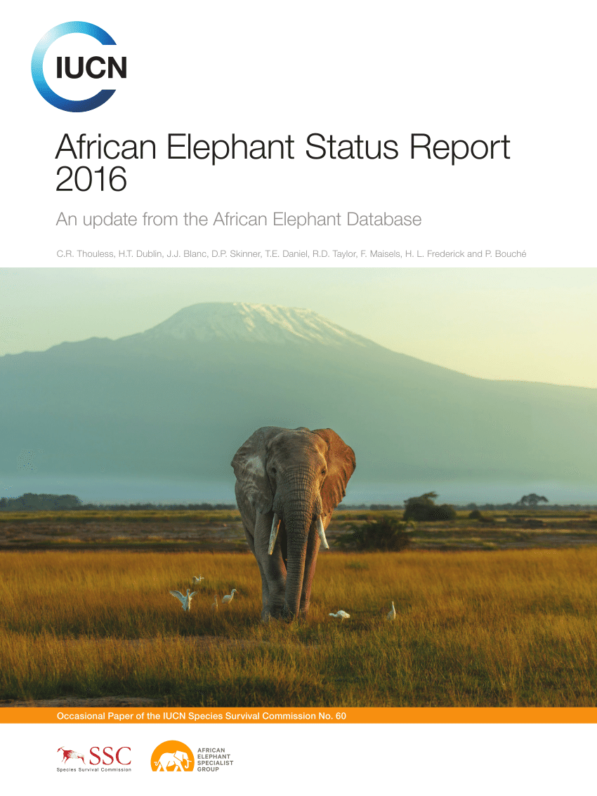 (PDF) African Elephant Status Report 2016 an update from the African