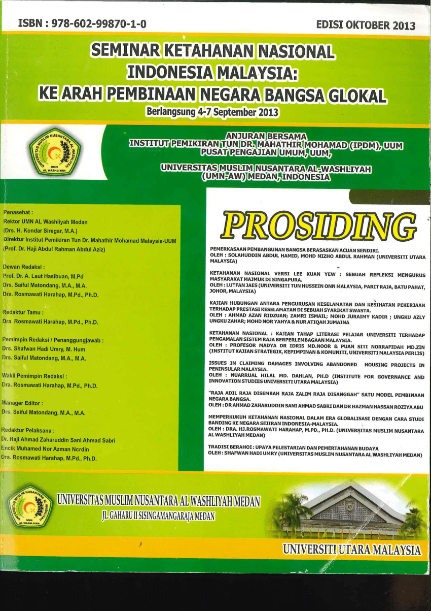 PDF) Proceeding Seminar Ketahanan Nasional Indonesia/Malaysia ke 