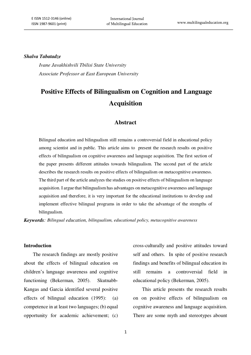 research paper for bilingualism