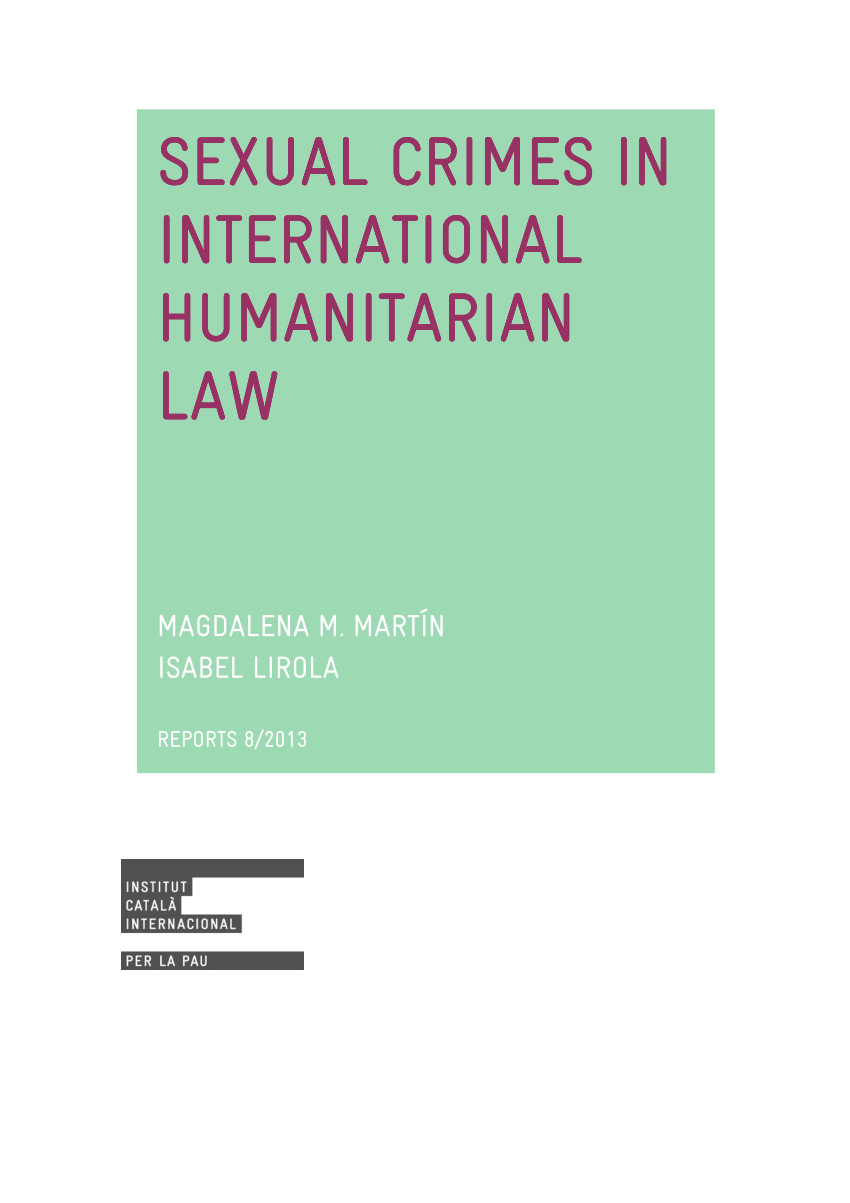 Pdf Sexual Crimes In International Humanitarian Law