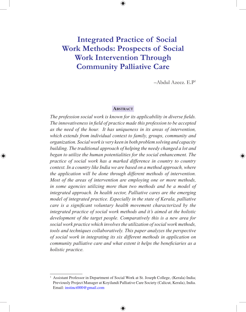 research on social work intervention