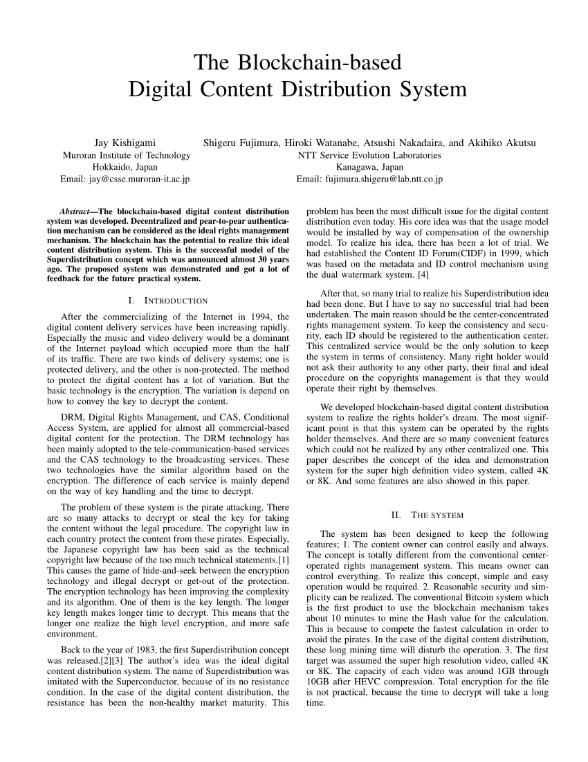 blockchain content distribution