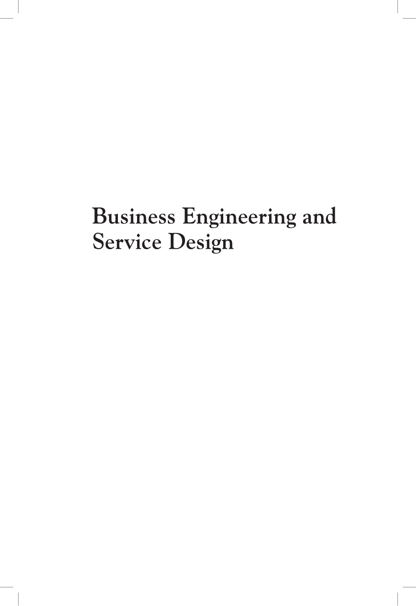 (PDF) Business Engineering and Service Design