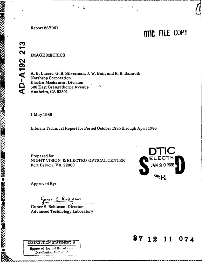 PDF) IMAGE METRICS