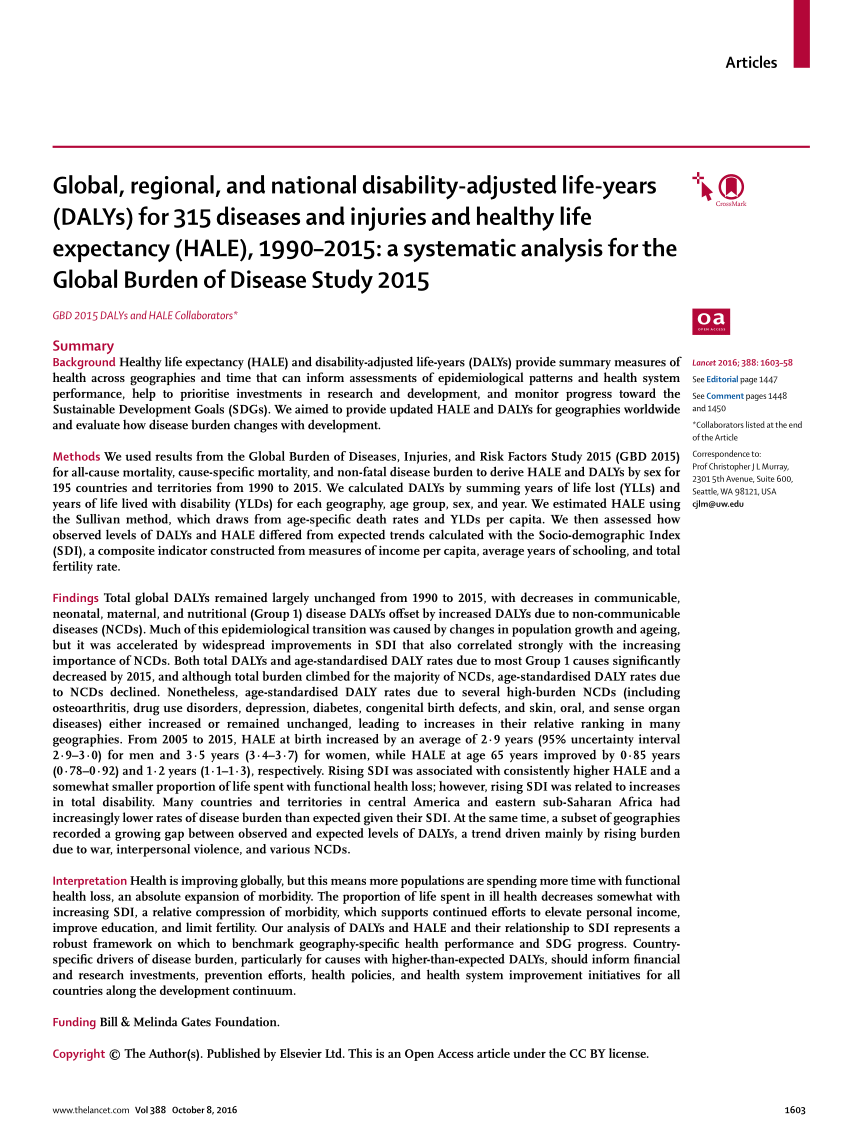 PDF) Global, regional, and national disability-adjusted life-years ...