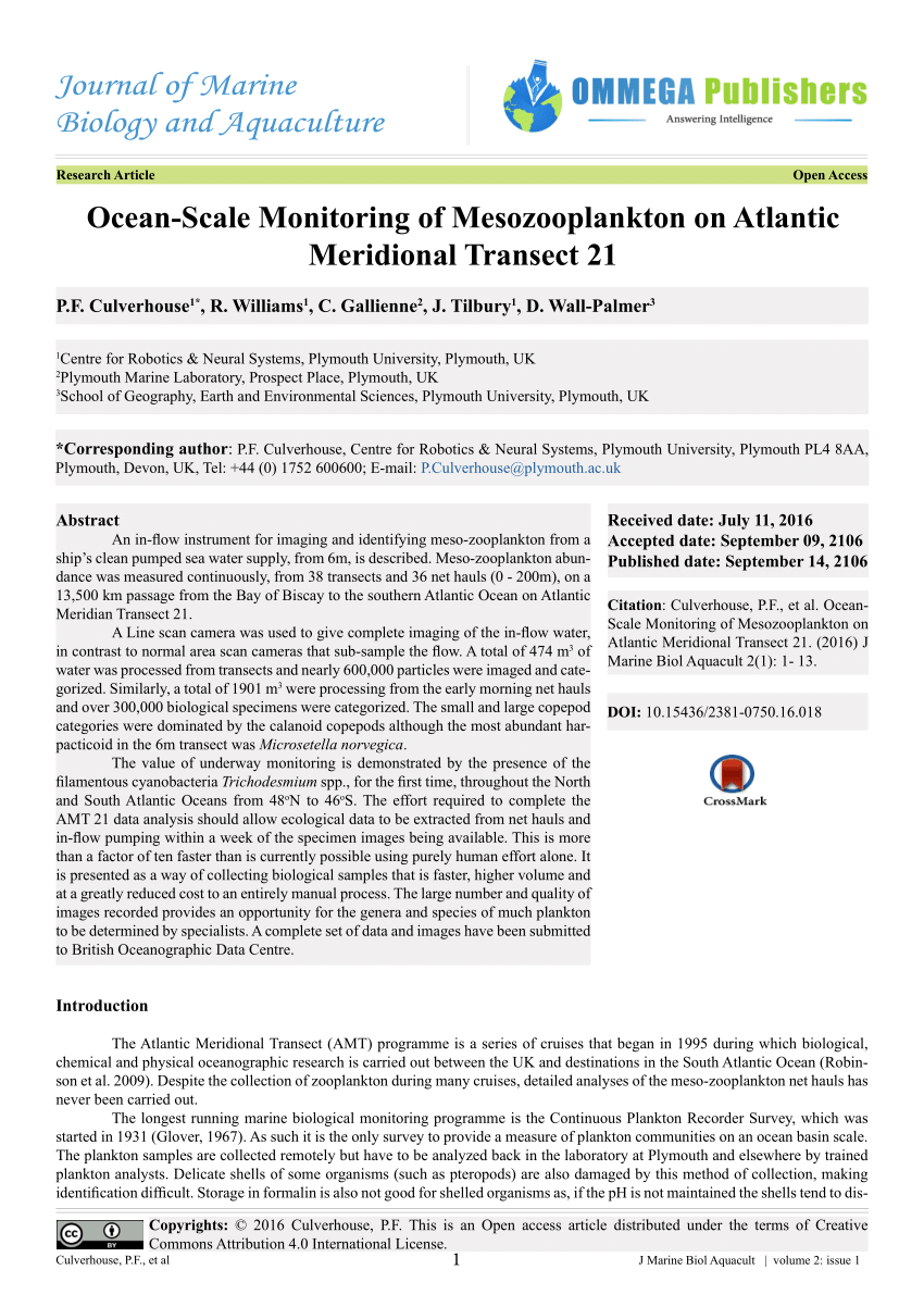 PDF) Ocean-Scale Monitoring of Mesozooplankton on Atlantic ...