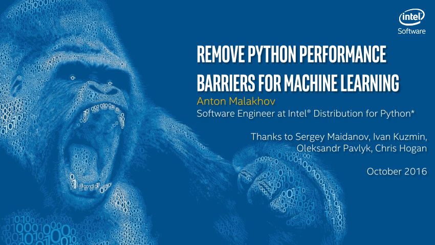 Pdf Remove Python Performance Barriers For Machine Learning
