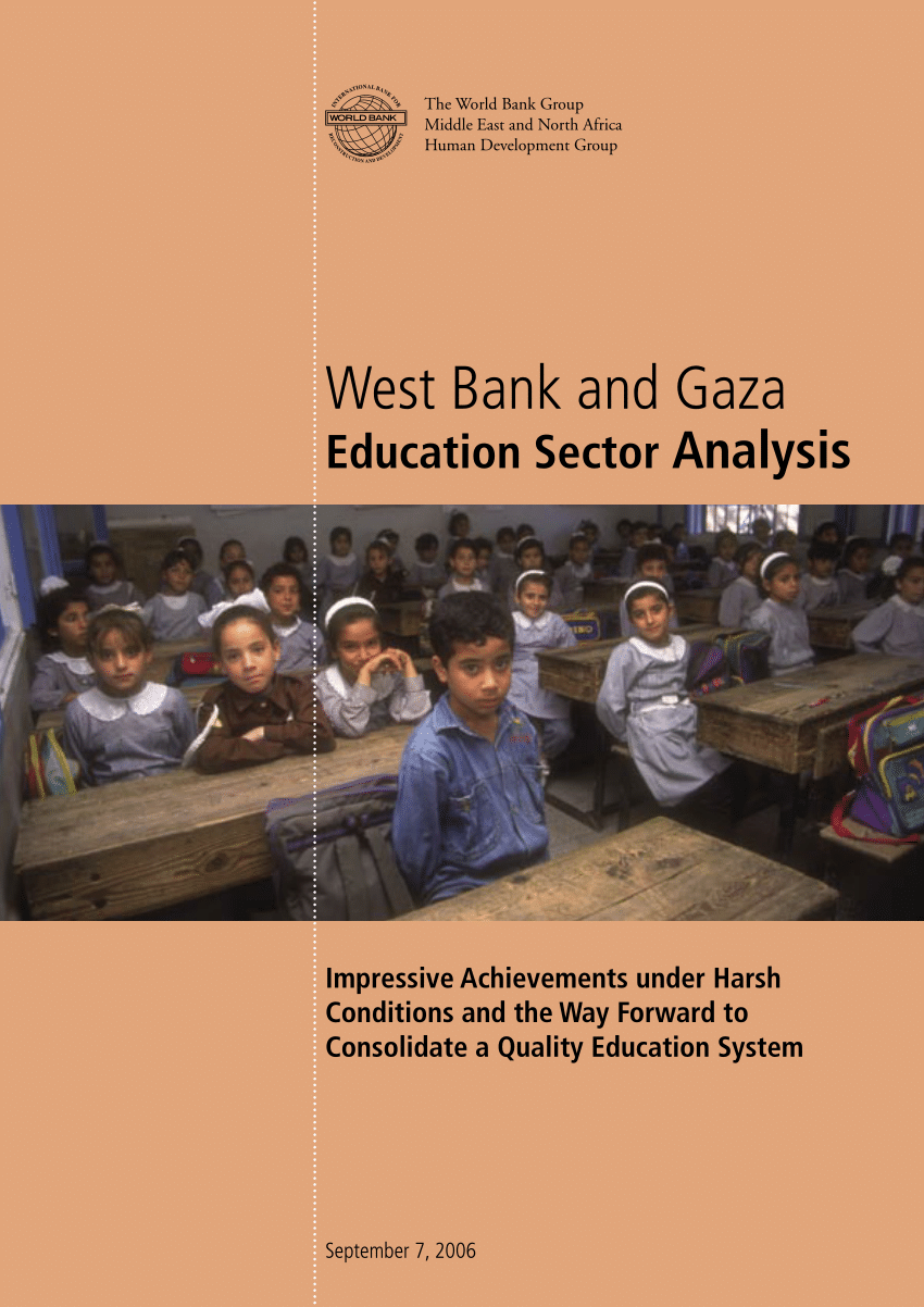 (PDF) West Bank and Gaza Education Sector Analysis Impressive