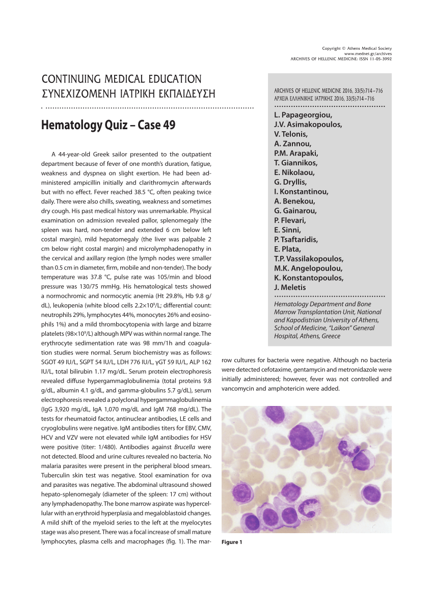 hematology case study reports