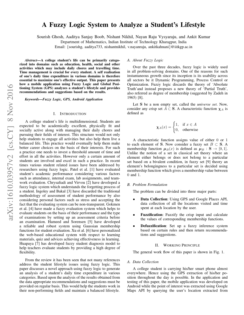 research paper of fuzzy logic