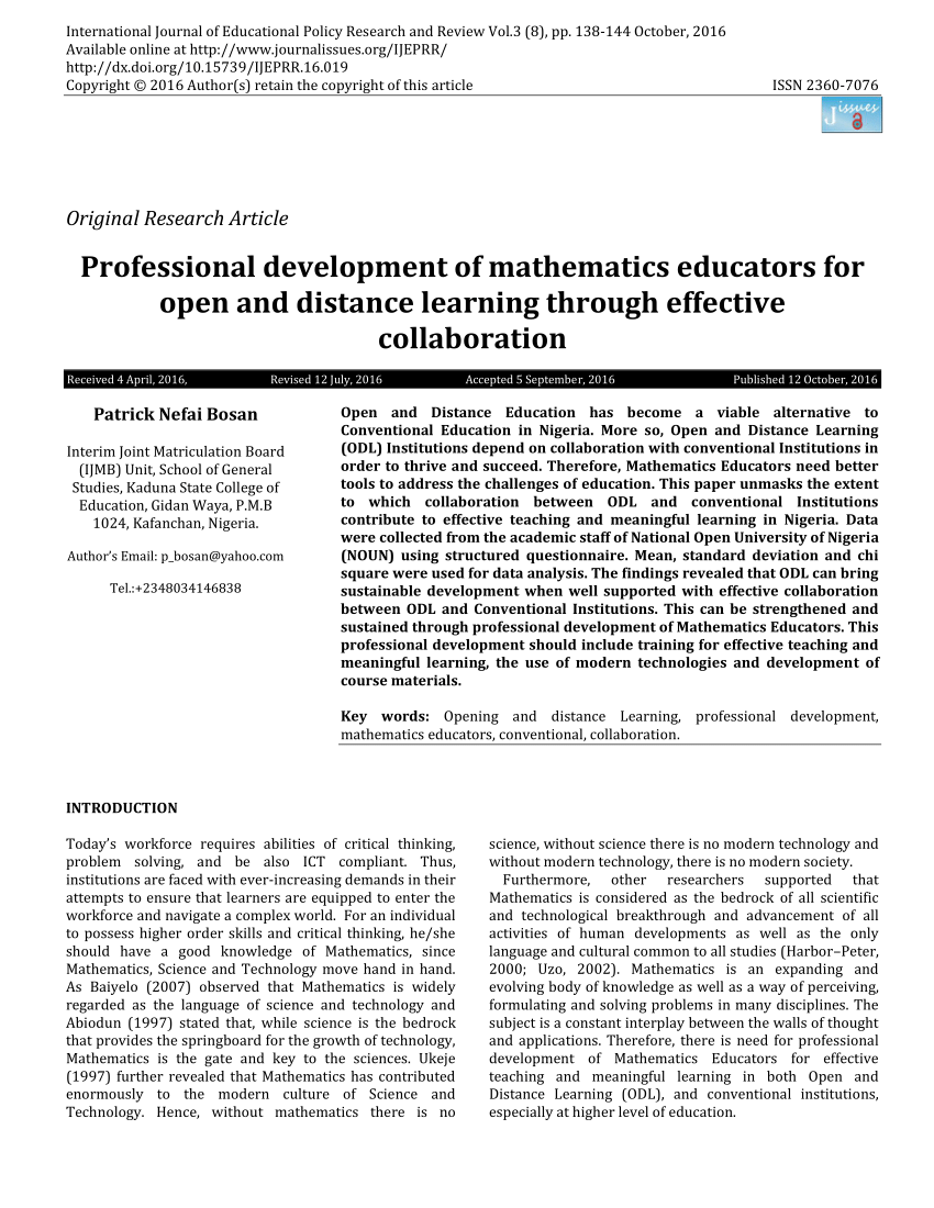 journal of educational review and research