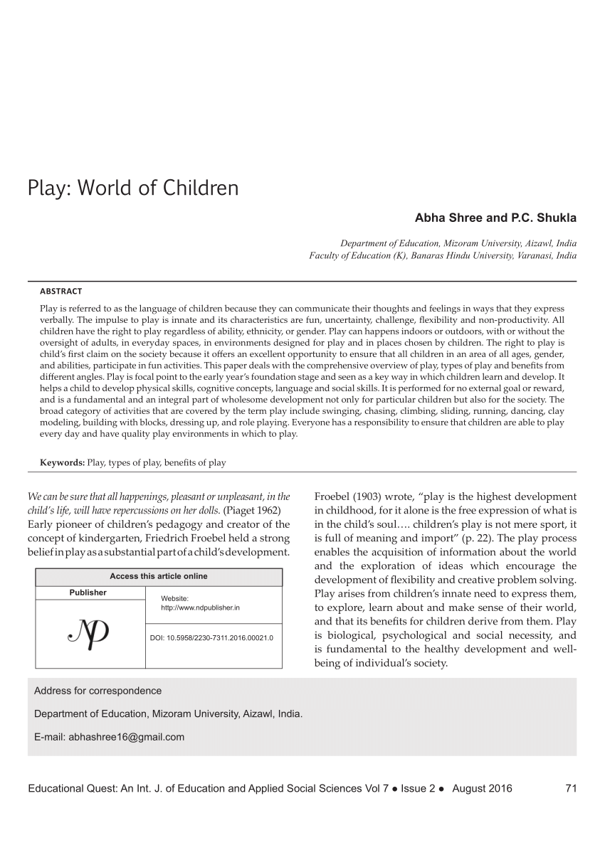 PDF Play World of Children