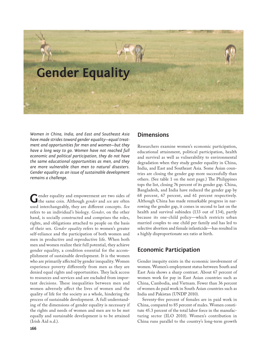 gender equality research articles