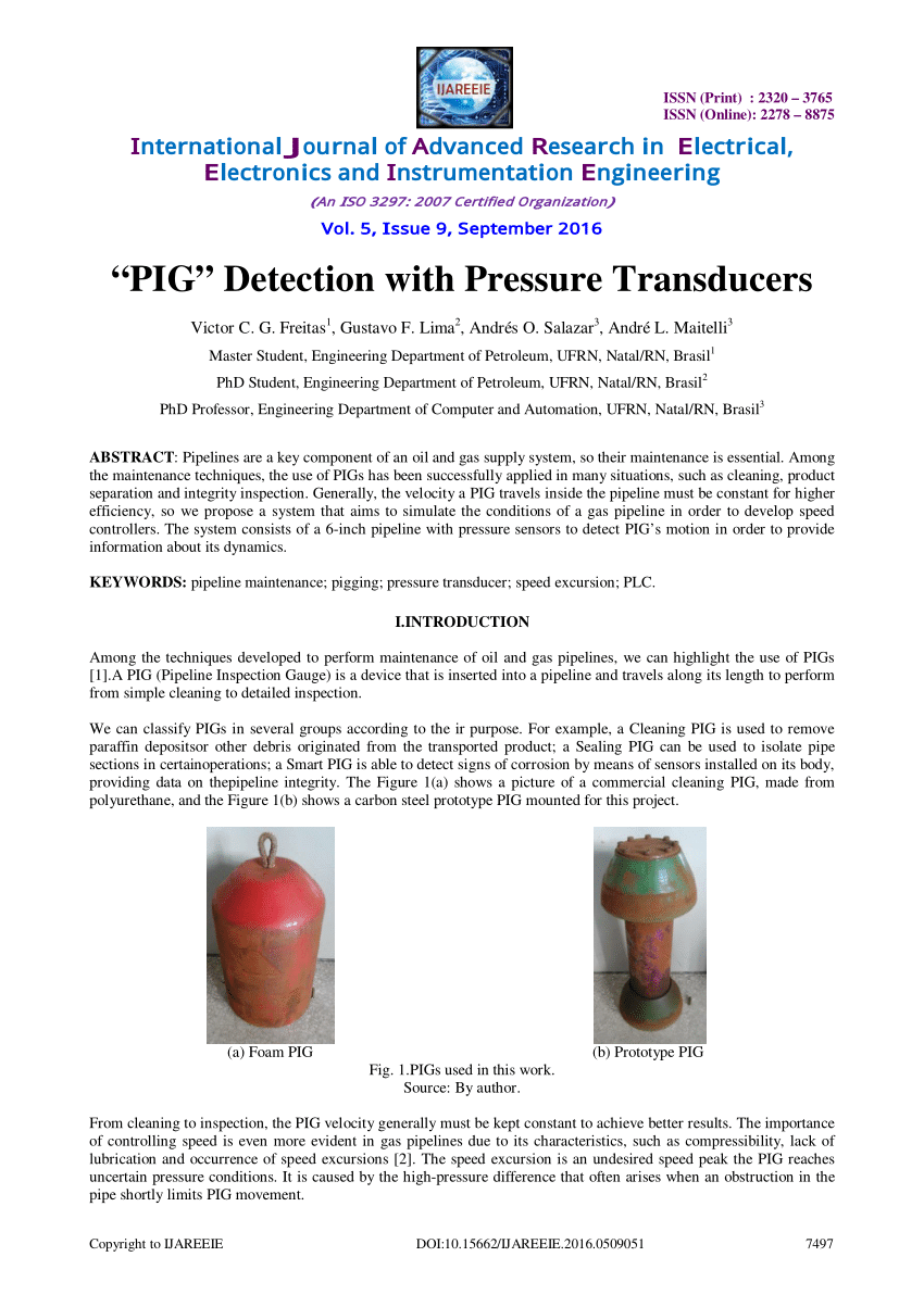 Active Speed Control Pig - For High Velocity Pipelines