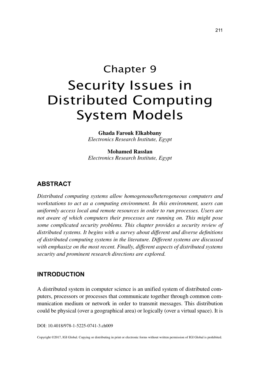 research papers in distributed systems