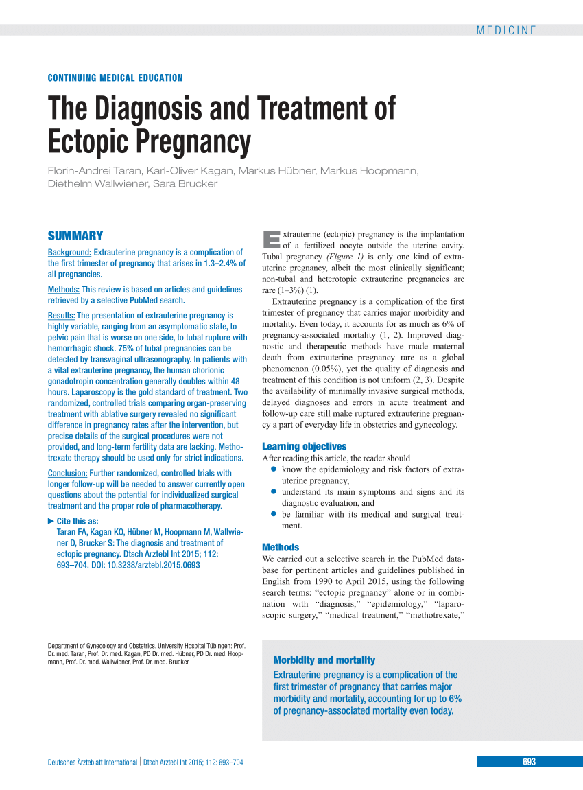 ectopic pregnancy case study pdf