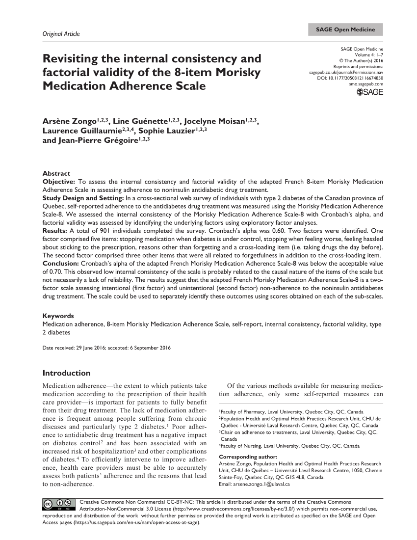 PDF] From Morisky to Hill-bone; self-reports scales for measuring adherence  to medication.