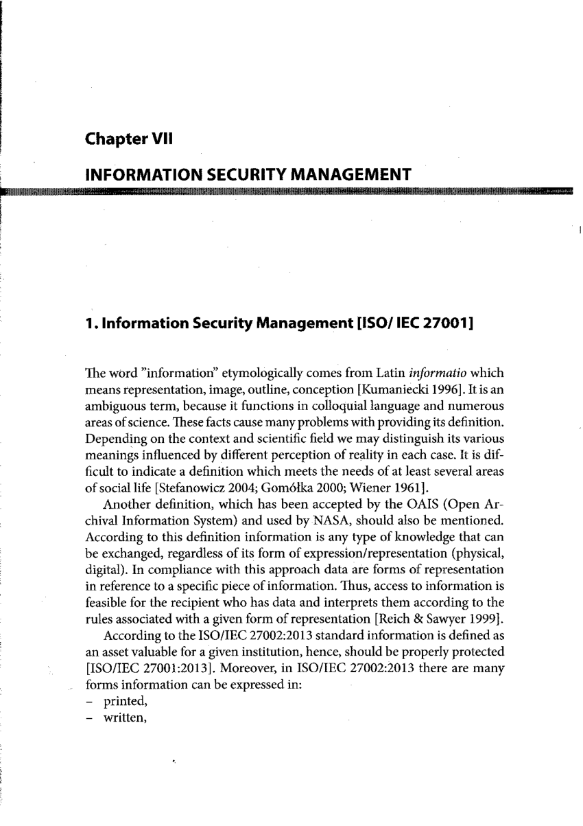 research paper on information security management system