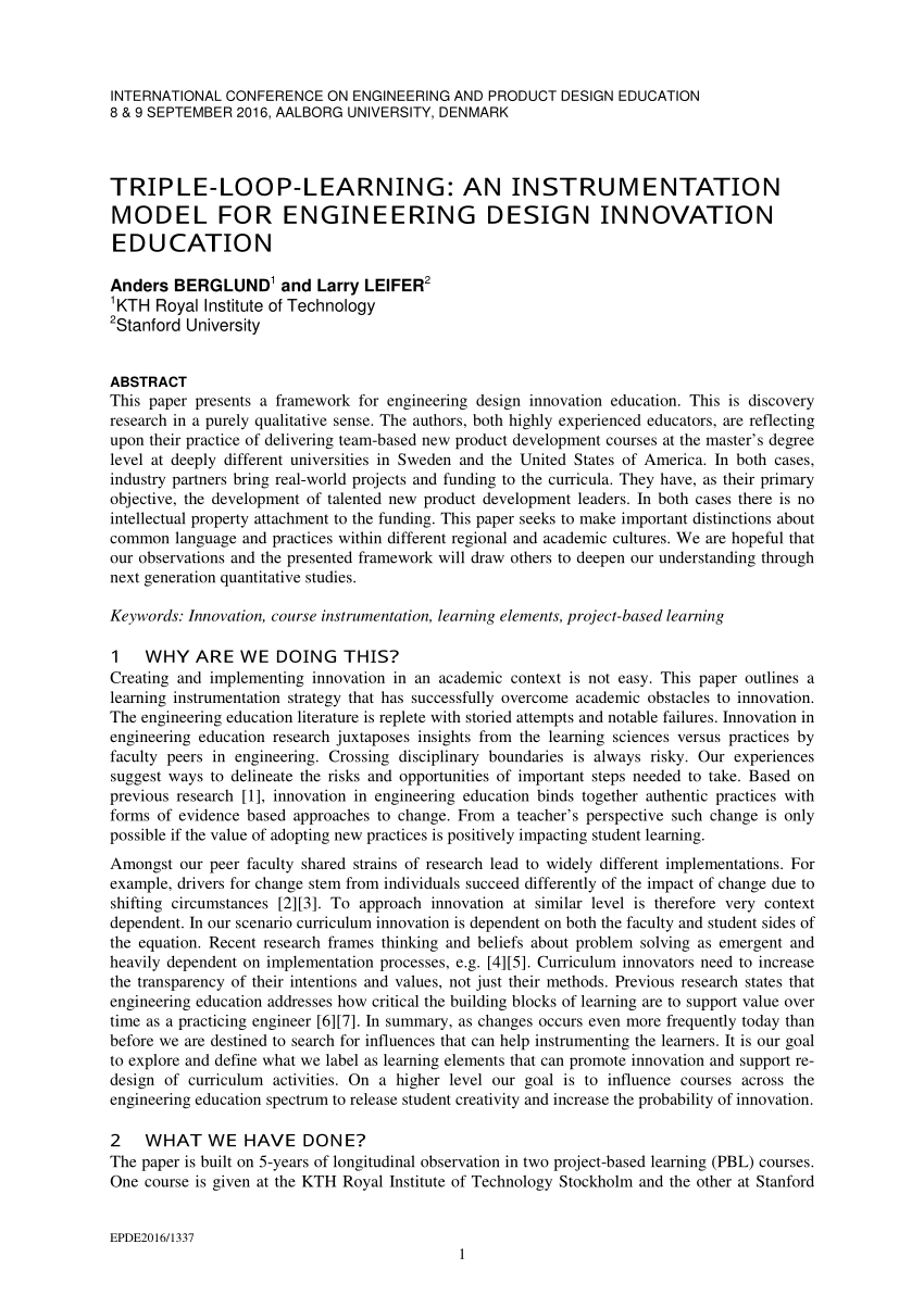 (PDF) TRIPLE-LOOP-LEARNING: AN INSTRUMENTATION MODEL FOR ENGINEERING ...