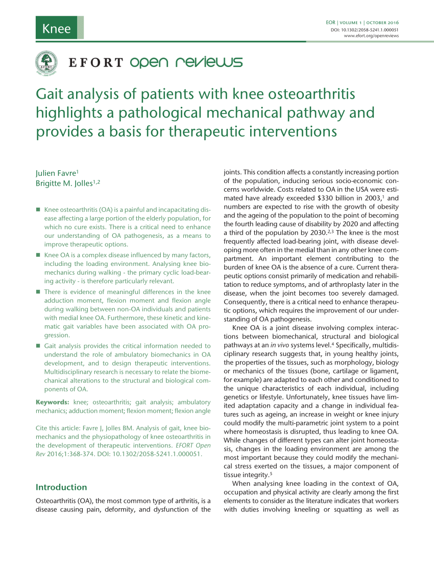 literature review gait analysis