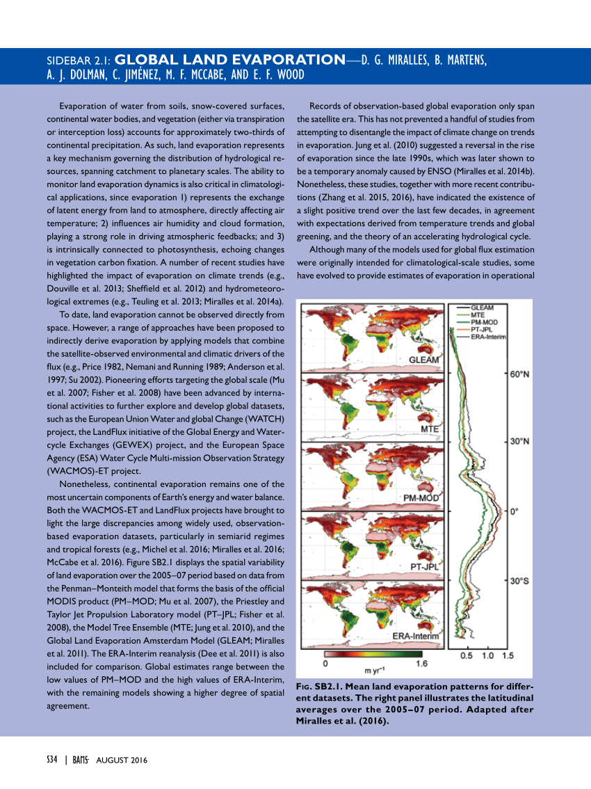 PDF State of the Climate 2015 BAMS Land Evaporation