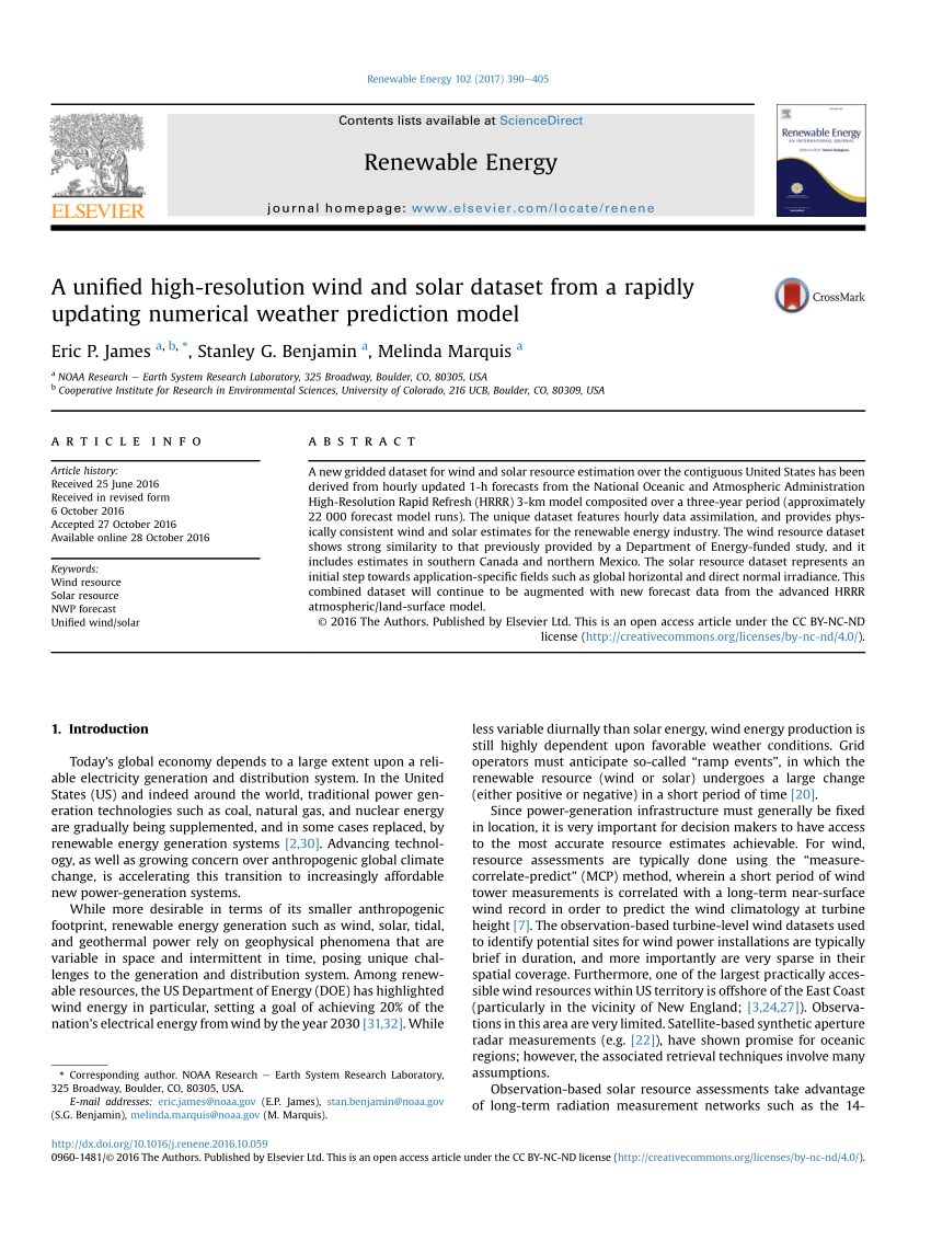 (PDF) A unified highresolution wind and solar dataset from a rapidly