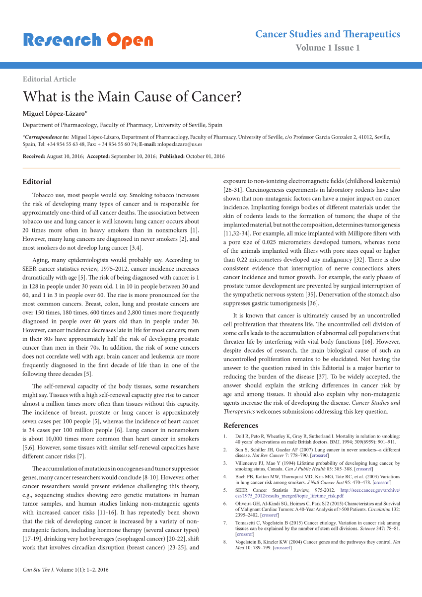 essay on cancer pdf