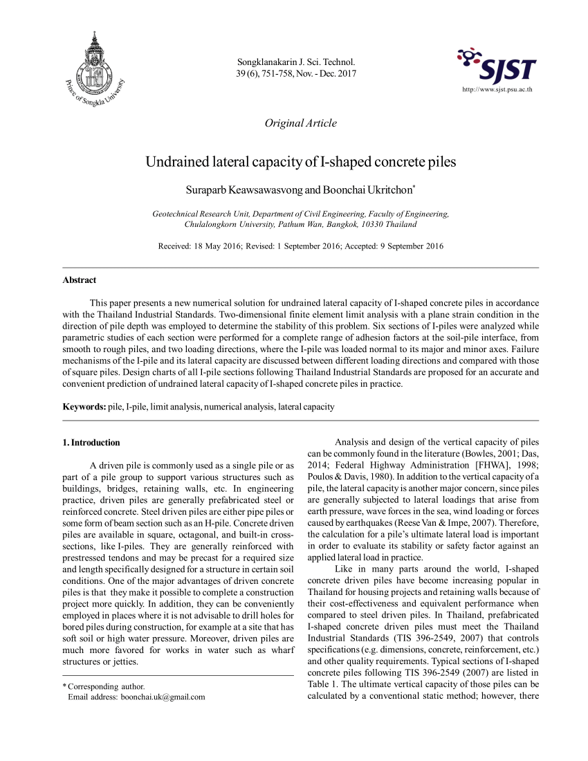 Undrained Lateral Resistance of Fixed-Headed Rectangular and Circular Piles