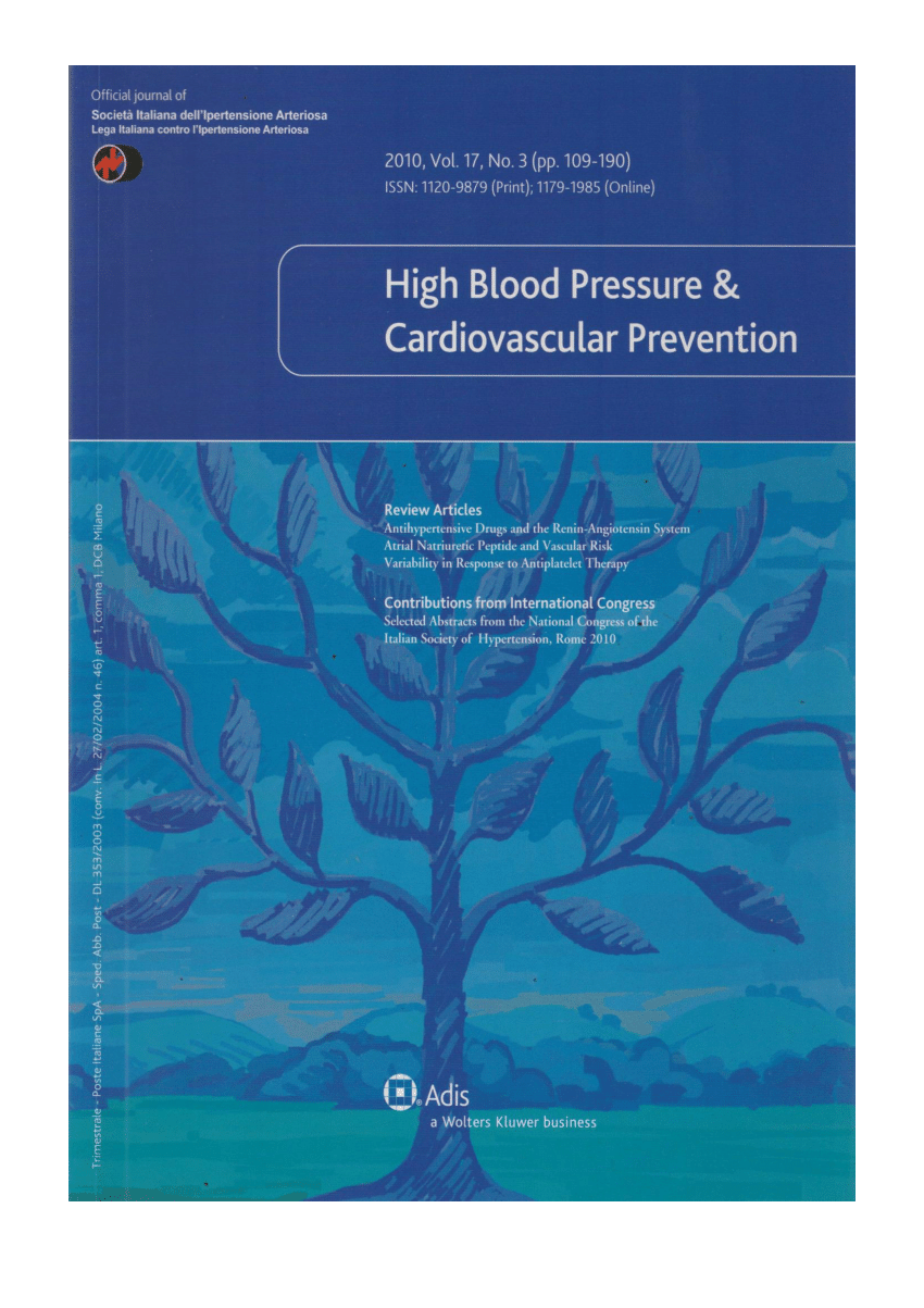 high blood pressure and cardiovascular prevention journal