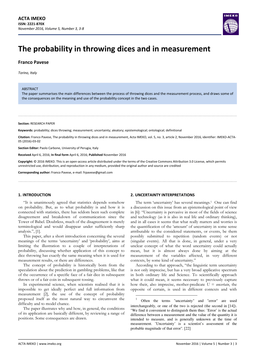 Consequences - Probability Dice