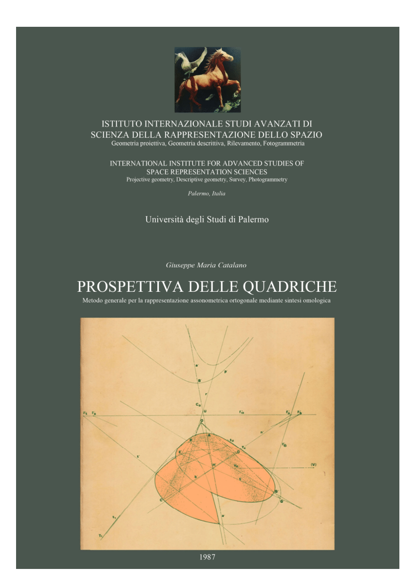 Pdf Perspective Representation Of Quadric Surfaces