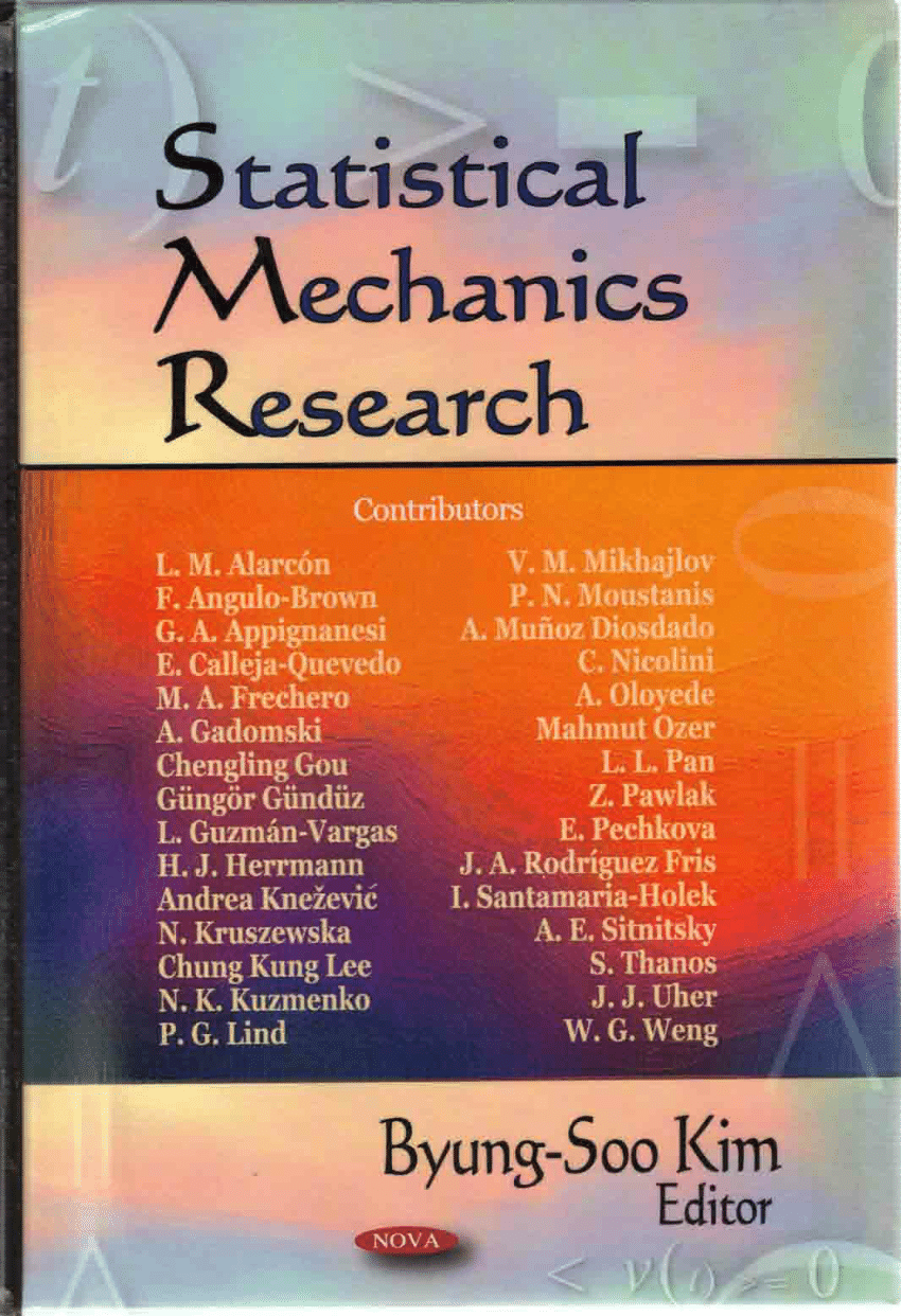 statistical mechanics research papers