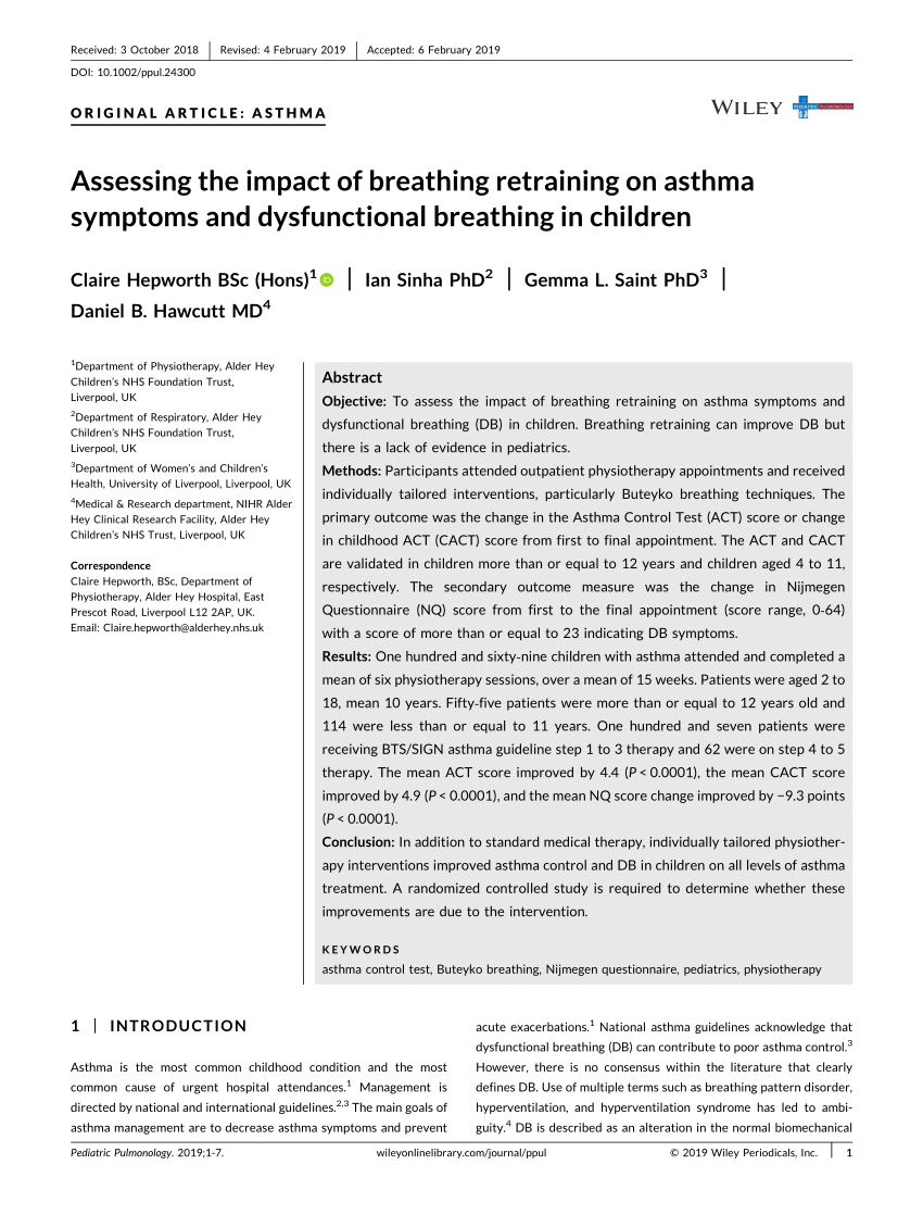 case study of asthma for physiotherapy