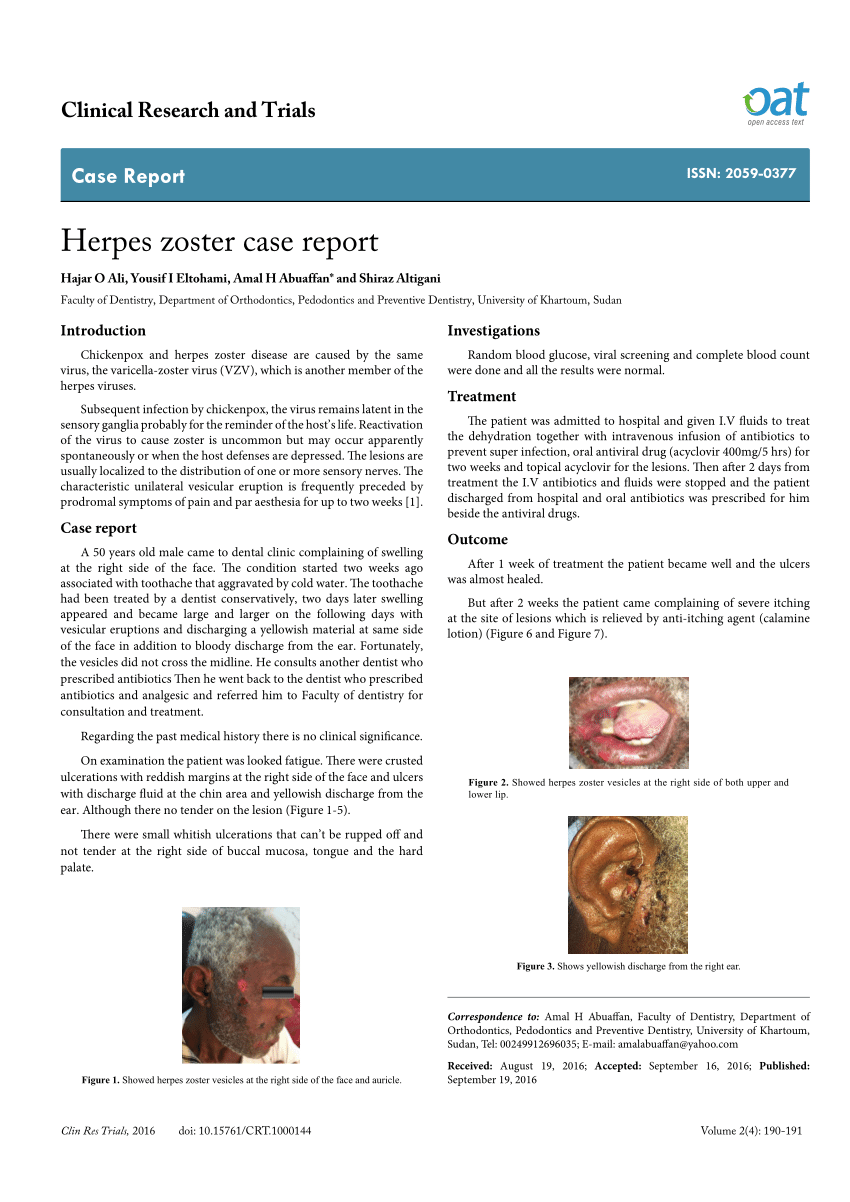 case study on herpes virus