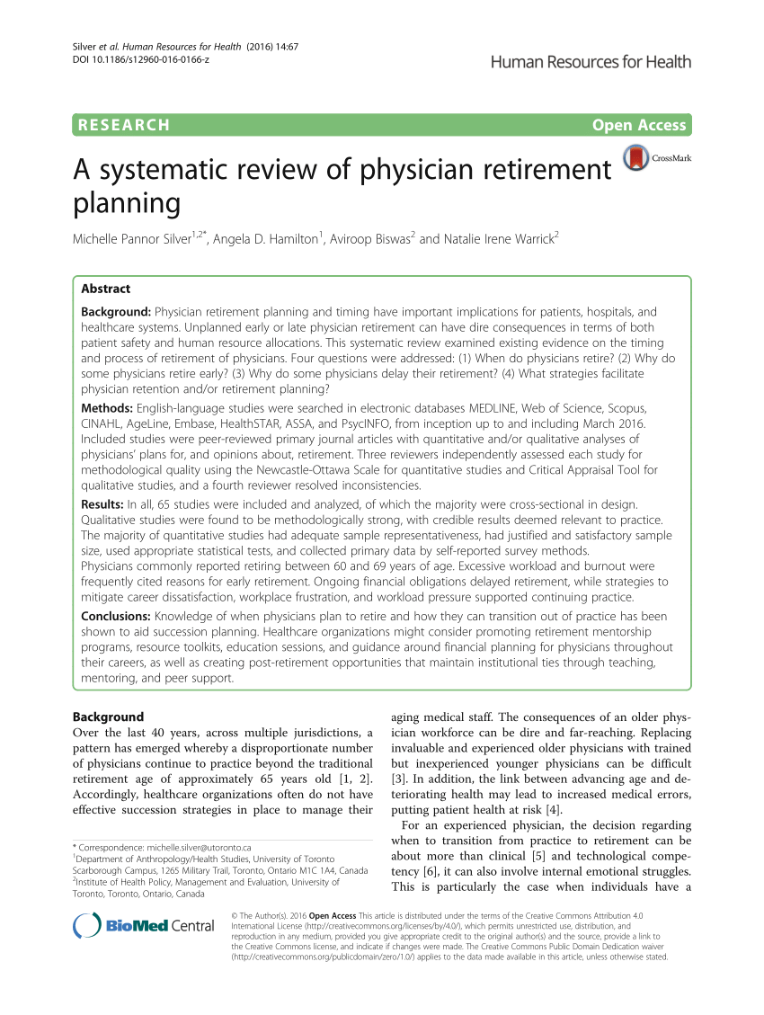 research paper on retirement planning