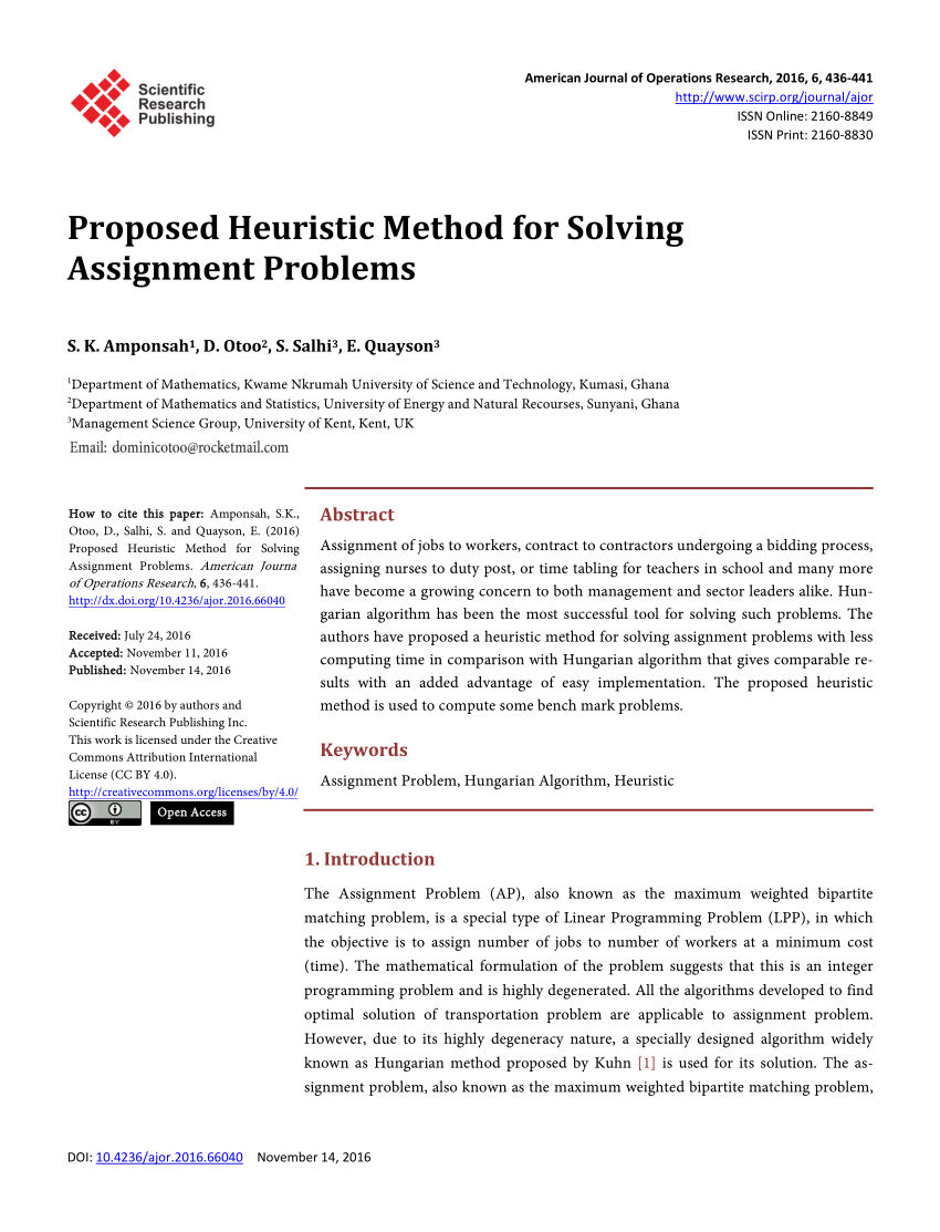 application of heuristic problem solving method pdf