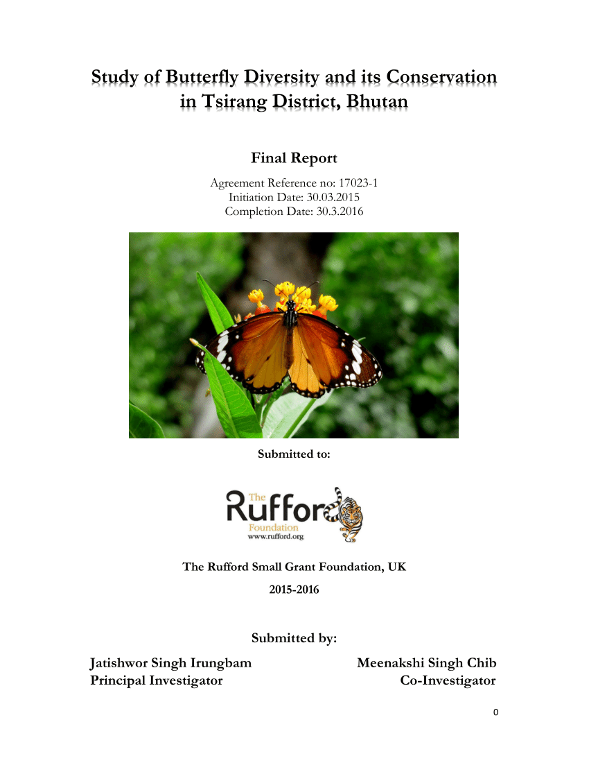 butterfly diversity research paper