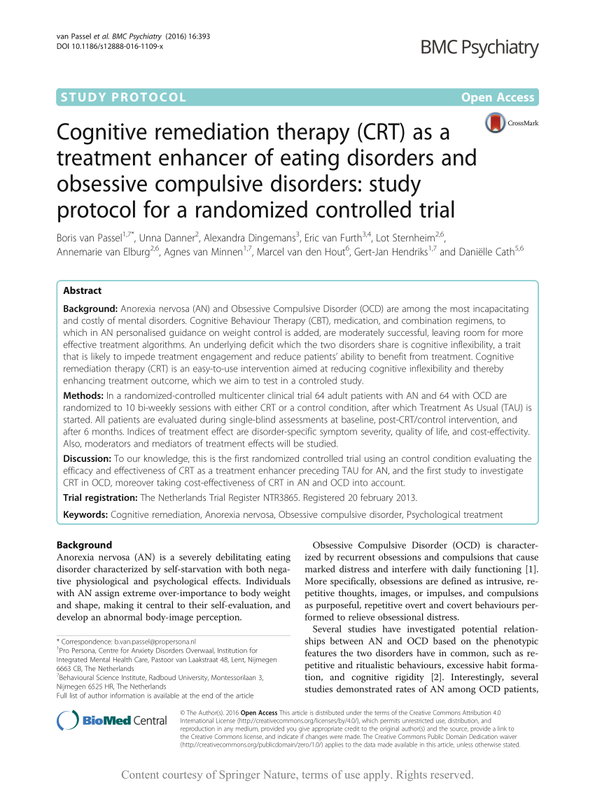 (PDF) Cognitive remediation therapy (CRT) as a treatment enhancer ...