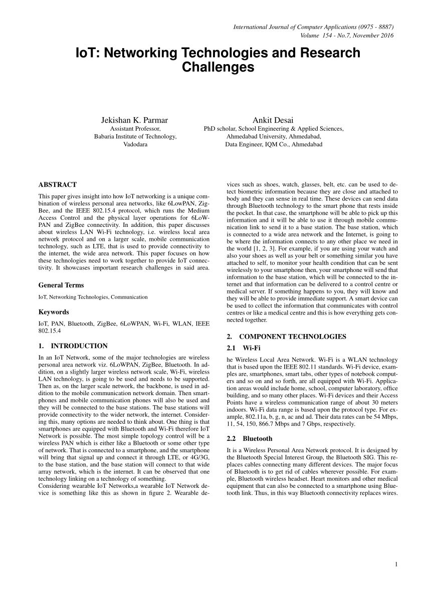 research paper for iot