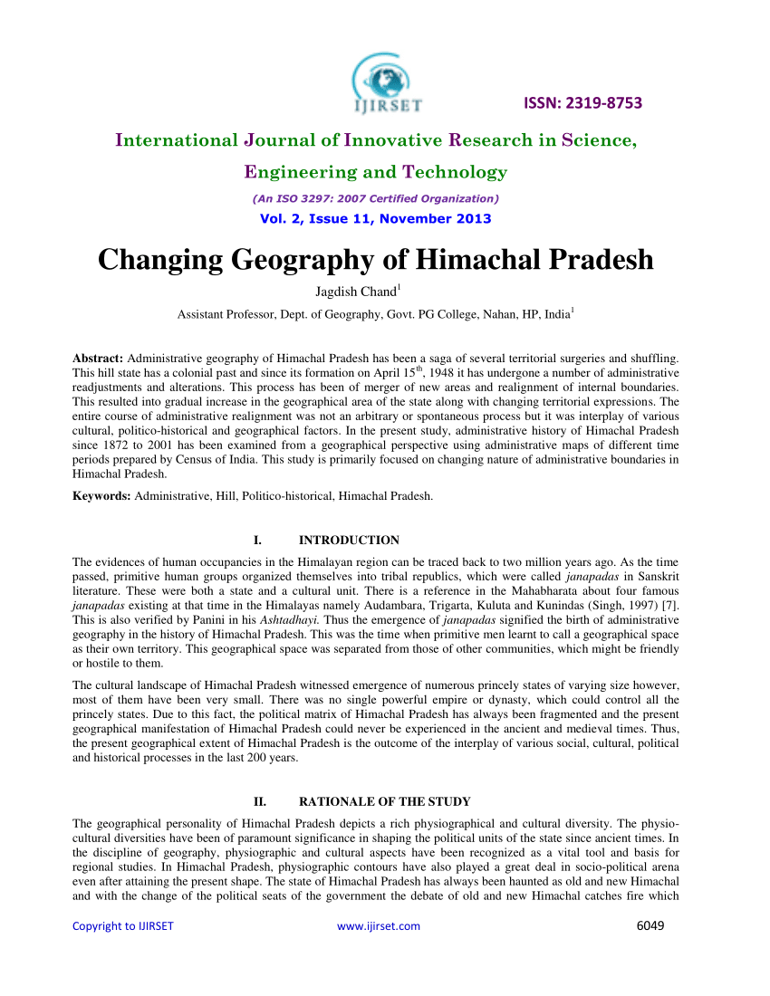 introduction of himachal pradesh